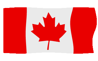 a gif of the Canadian flag waving